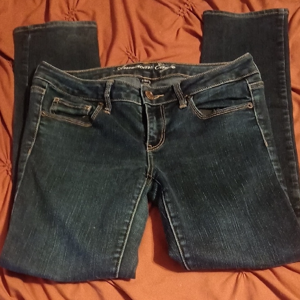American Eagle Outfitters Women's Dark Blue Jeans